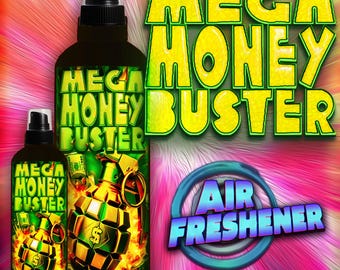 MEGA MONEY BUSTER Air Freshener for tearing down the walls that are holding you back from financial success