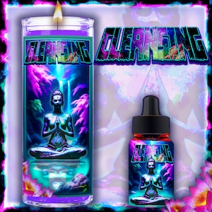 CLEANSING  Candle & Oil to cleanse energy and remove and rejuvenate negative energy