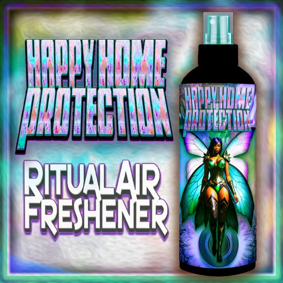 HAPPY HOME PROTECTION Air Freshener -  Manifest a happy, harmonious, and spiritually protected space, w/ orange, green apple, mint fragrance