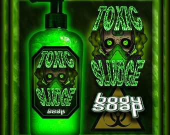 TOXIC SLUDGE Body Wash Halloween, Shower Gel, kids soap, Bath Soap, Body Soap, Liquid Soap, Shower Soap, Witch soap, Halloween
