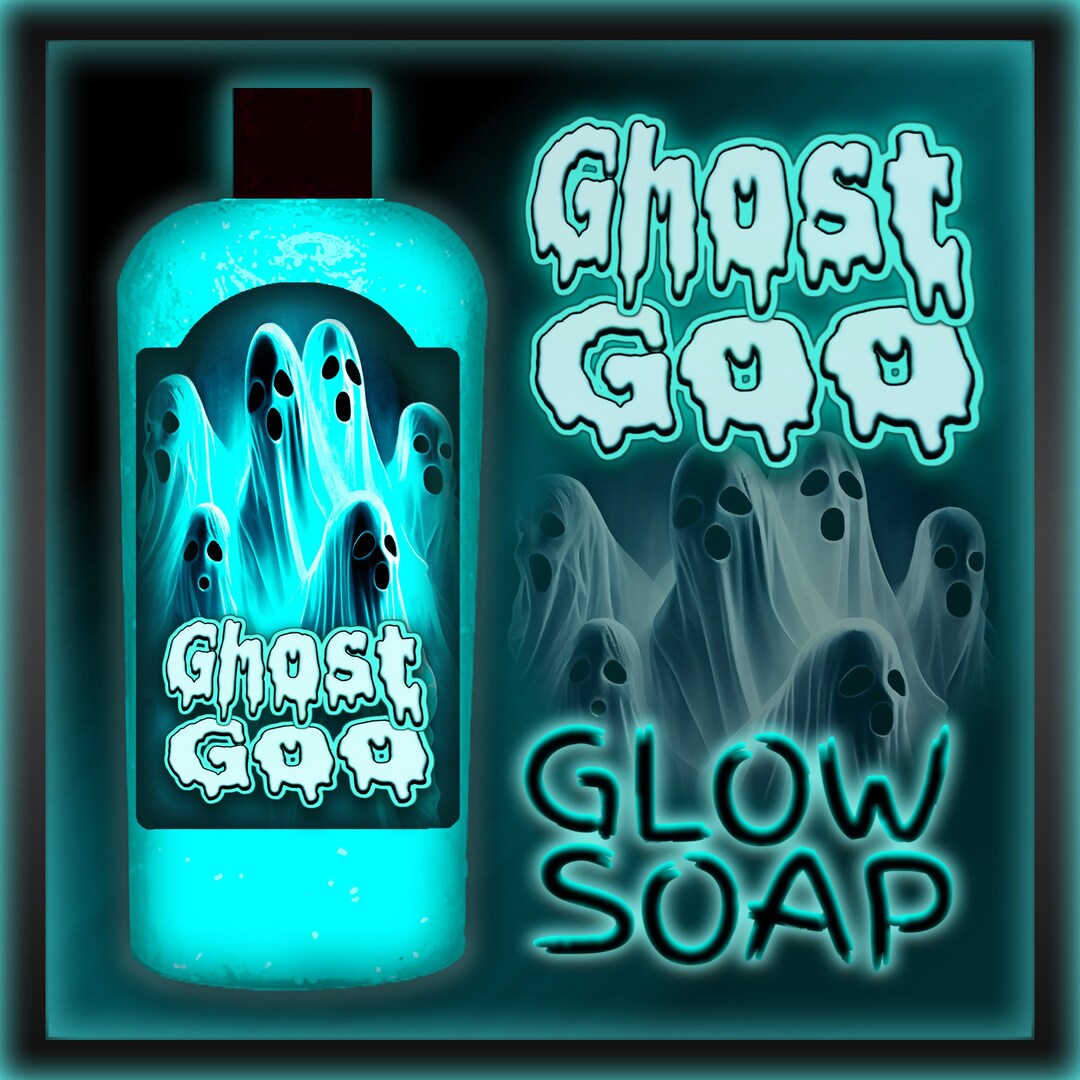 GHOST GOO - Glow in the Dark Body Wash, both the young and young at heart will love the bright blue glow and sweet vanilla cupcake fragrance