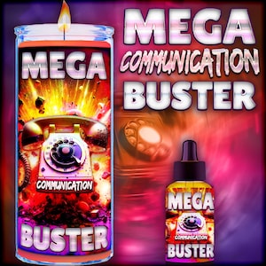 MEGA COMMUNICATION BUSTER Fixed Ritual Candle & Oil - may remove obstacles in the way of communication