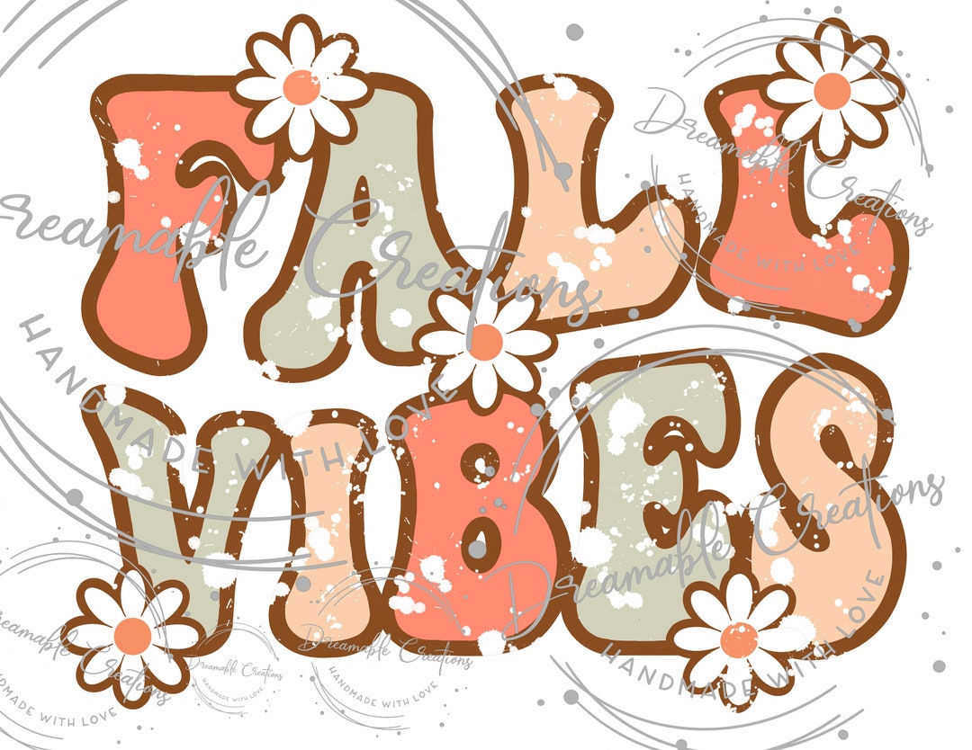 Retro Fall Vibes PNG | Download File | Sublimation File - Etsy