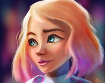 Spider Gwen Poster - Gwen Stacy Poster - Spidey e i suoi fantastici amici - Spiderman - Ghost Spider - Spider Gwen Art Print