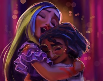 Isabela and Mirabel Encanto Art Print - Encanto Poster