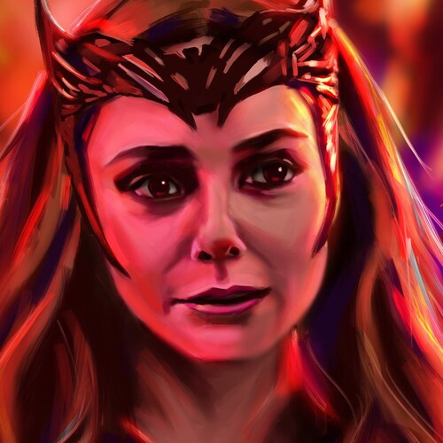 Wandavision Art Print Elizabeth Olsen Scarlet Witch Art - Etsy