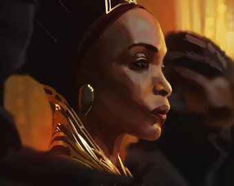 Wakanda Forever Art Print - Angela Bassett - Black Panther Poster - Queen Ramonda