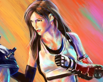 Impresión del arte de Tifa Lockhart - Renacimiento de Final Fantasy VII - Póster de Tifa Lockhart