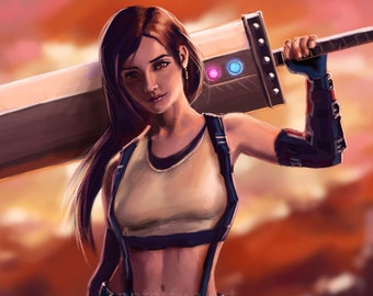Tifa Final Fantasy 7 Lámina - FF7 - Final Fantasy VII Póster