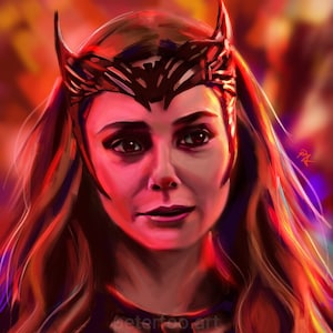 Scarlet Witch Poster - Elizabeth Olsen - Wandavision Art Print - Agatha All Along