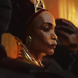 Wakanda Forever Art Print - Angela Bassett - Black Panther Poster - Queen Ramonda