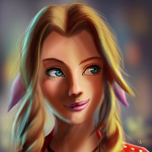 Póster de Aerith Final Fantasy 7 - FF7 Art Print - Retrato de Aerith