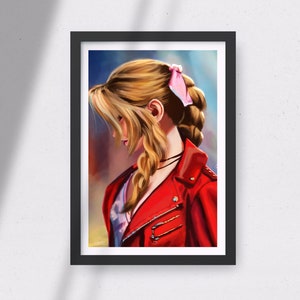 Stampa artistica di Aerith Final Fantasy 7, poster FF7, Final Fantasy VII Remake, dipinto di Aerith