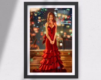 Impression d'art Aerith - FF7 - Remake de Final Fantasy 7 - Aerith Gainsborough - Robe murale