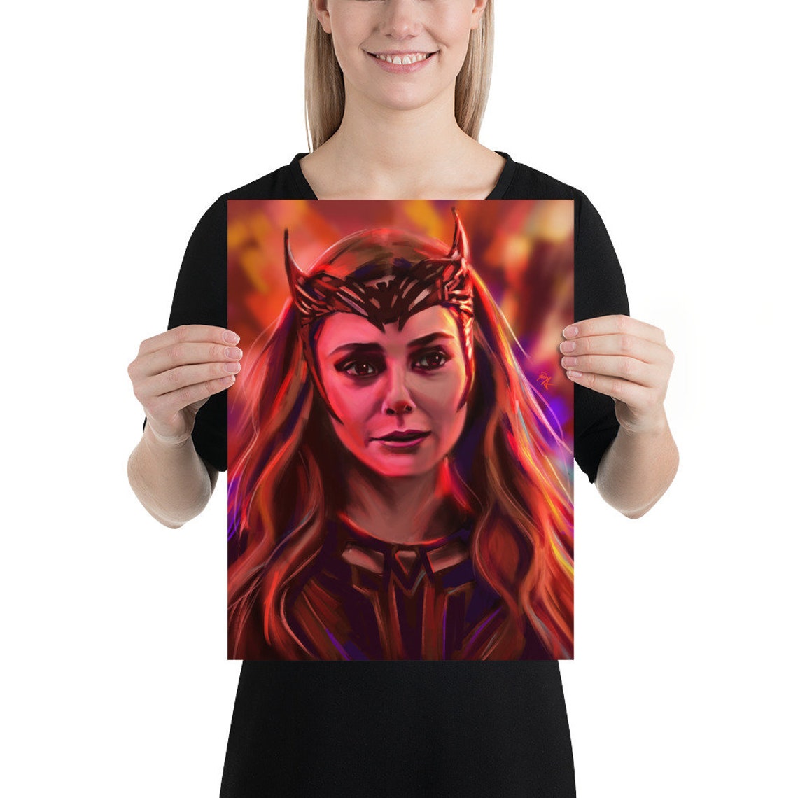 Scarlet Witch Poster - Elizabeth Olsen - Wandavision Art Print - Agatha ...