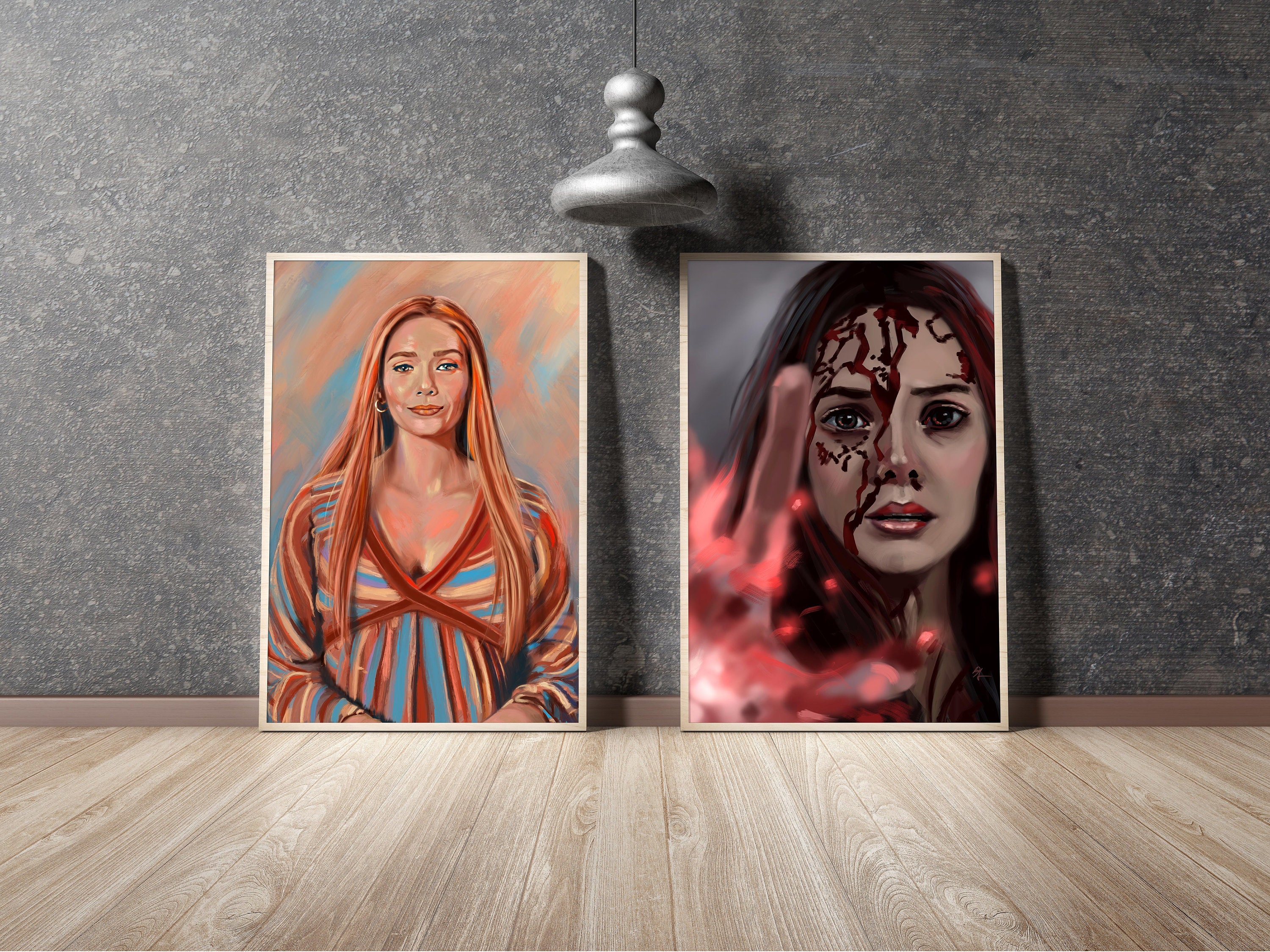 Scarlet Witch Art Print - Wandavision Elizabeth Olsen Doctor Strange in ...