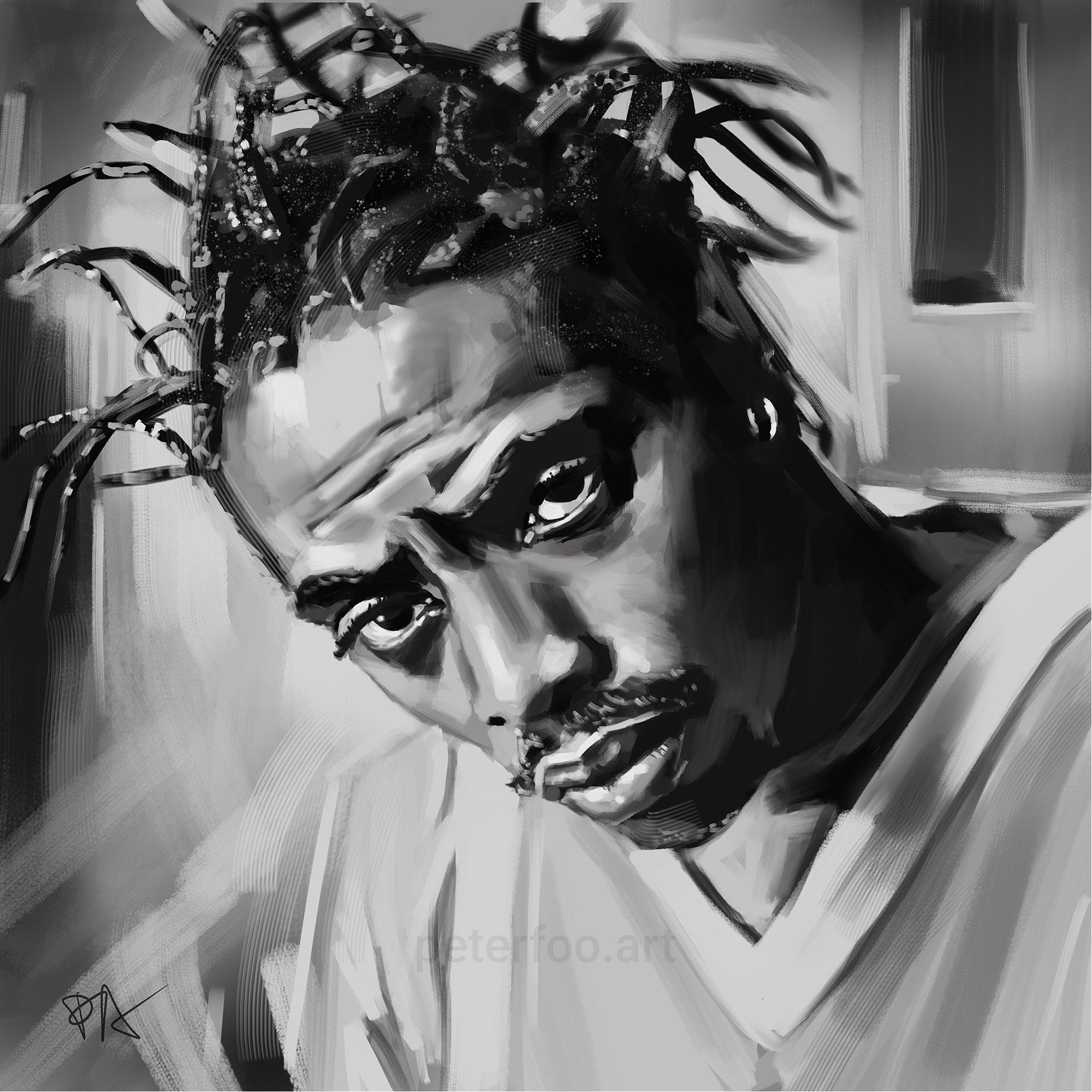 Coolio - Gangsta's Paradise // Lyrics // 90's // Rap // A3 // A4 // A5 /  Typography // Poster / Wall Art / Present / Print // Monochrome //