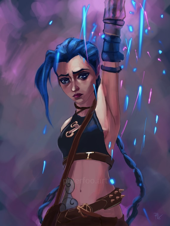 Jinx Arcane League of Legends Poster Arcane League of Legends Art Print -   Finland