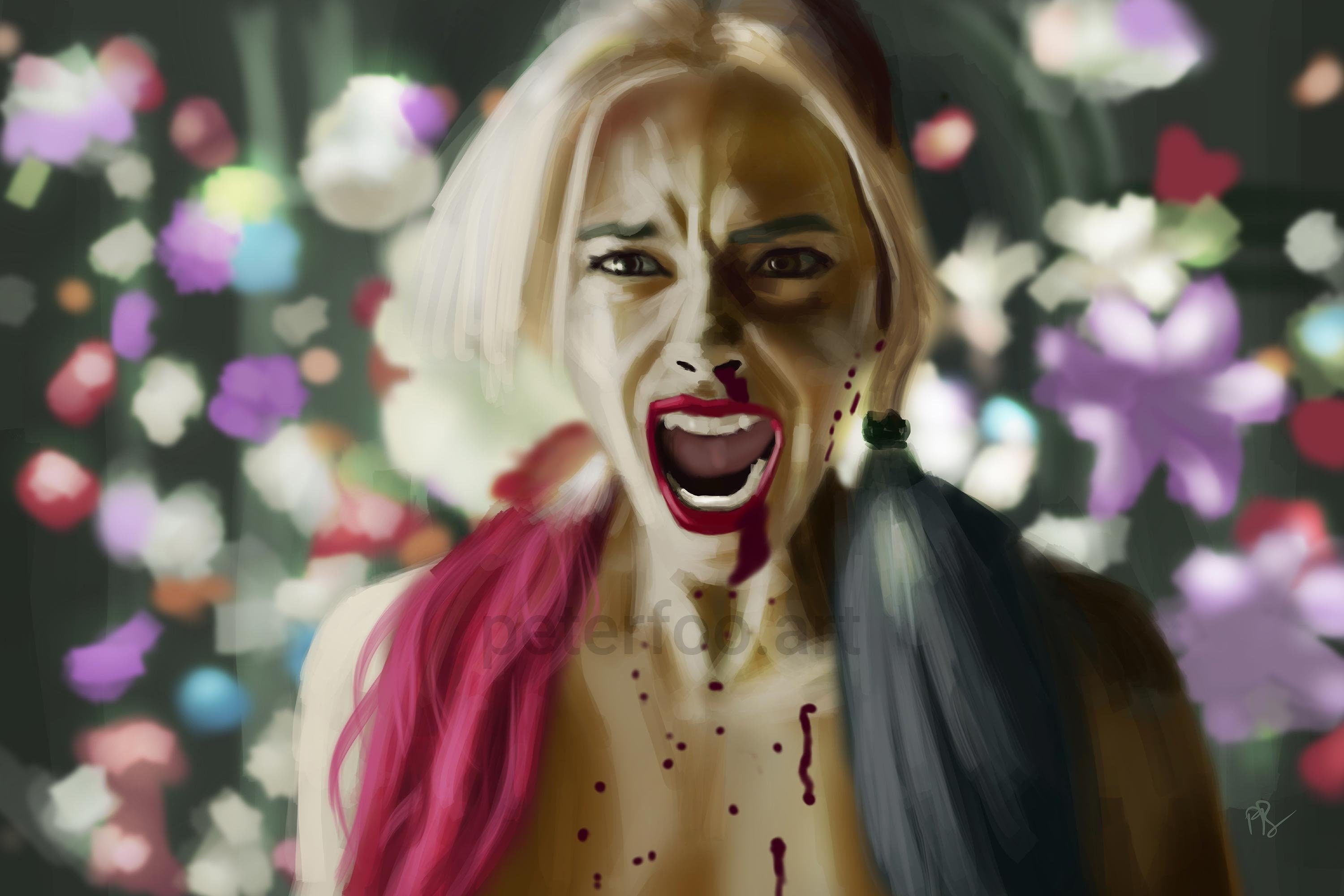 マーゴット・ロビー ハーレイ・クイン アートプリント - スーサイド