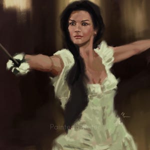 Catherine Zeta-Jones - The Mask of Zorro Poster - Art Print