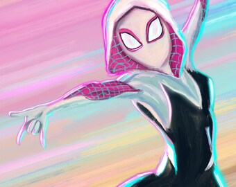 【限定250】「スパイダーマン スパイダーグウェン」直筆サイン入りアートプリント 限定250】「スパイダーマン スパイダーグウェン」直筆サイン入り