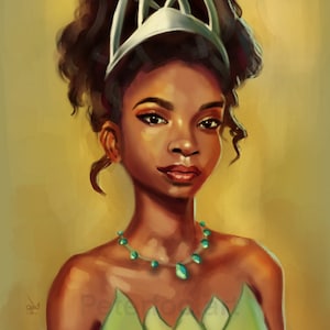 Tiana Princess and the Frog Art Print - Princess Tiana Poster - Disney Princess - Disney Art