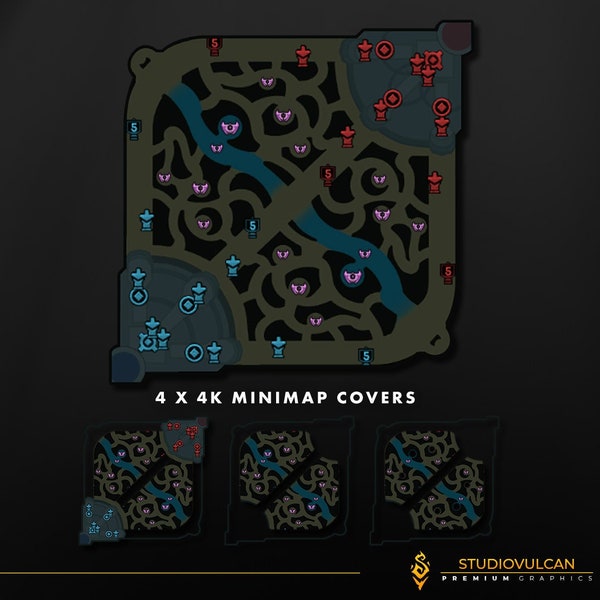 4K Minimap Hider- League of Legends, Stream Hider, Minimap Cover, Streamer Snipe Protection, LoL Hider, LoL Minimap Cover