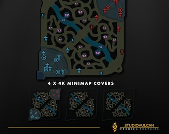 4K Minimap Hider- League of Legends, Stream Hider, Minimap Cover, Streamer Snipe Protection, LoL Hider, LoL Minimap Cover