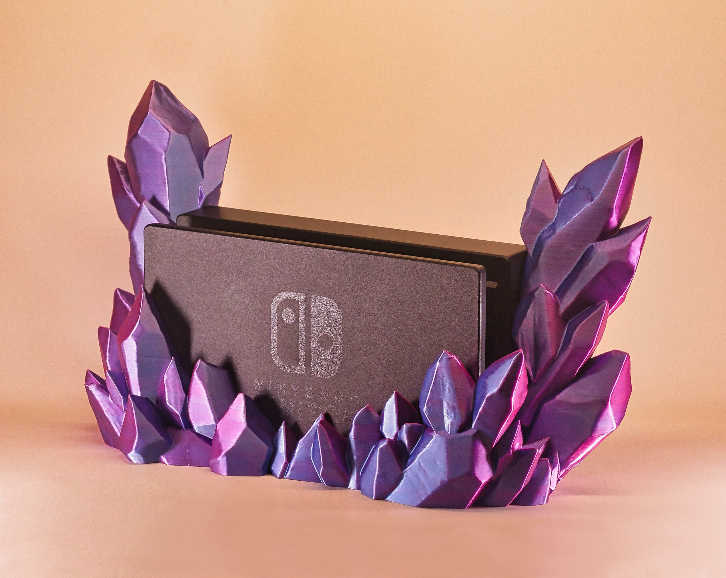 Crystal Switch Dock | Holoprops | Custom Switch Dock Accessory | Switch Dock Cover | Switch Dock Case | Shell | OLED & Classic | 25+ Colors