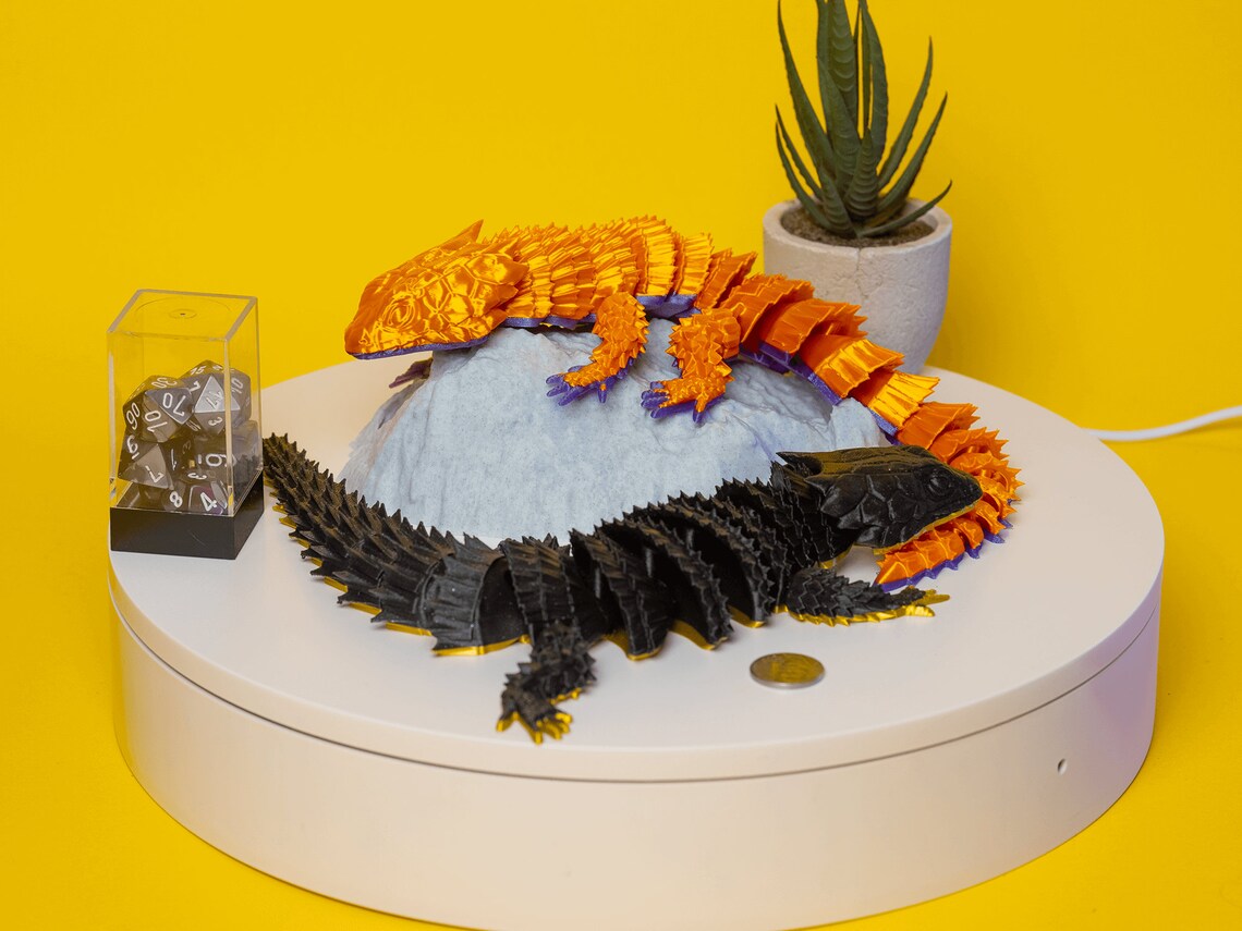 Lizard Fidget Articulating Spiky Lizard Fidget Toy – 3D Printed Sensory Pet - Etsy