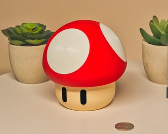 Cute Stashbox - 3D Printed Mushroom Container with Screw Lid - For Him/Her Gamer Gift - Secret Box - Stash Container - MANY COLORS!
