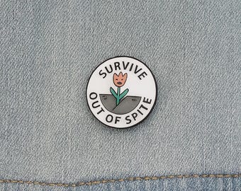 Self Love Enamel Pin: Mental Health Affirmation, Anxiety Support Badge