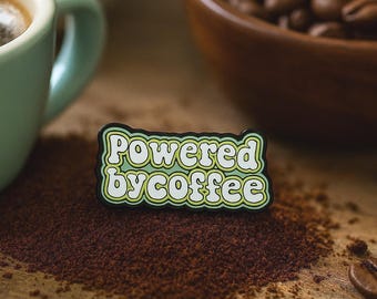 Coffee Enamel Pin: Funny Caffeine Addict Lapel Pin