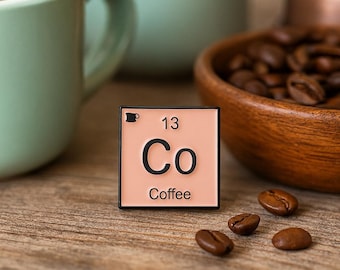 Coffee Element Enamel Pin: Nerdy Science Gift for Baristas & Teachers