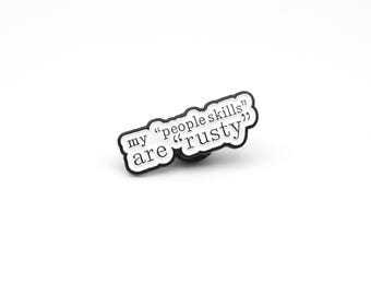 Funny Introvert Enamel Pin: Sarcastic Social Anxiety Humor