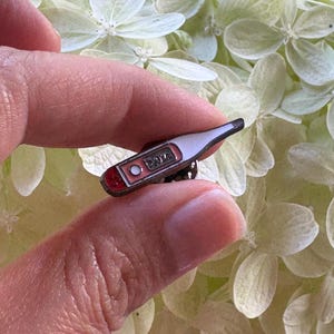 Digital Thermometer Enamel Pin – Nurse Humor Accessory – Healthcare Worker Gift – STOP Reading Pin – Funny Medical Lapel Badge