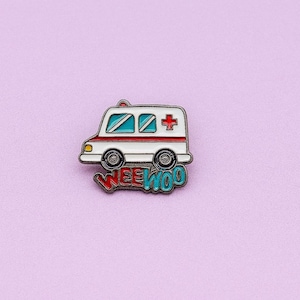 WeeWoo Ambulance Enamel Pin – Funny EMT Paramedic Gift – First Responder Badge – Nurse Humor Pin – Medical Lapel Accessory