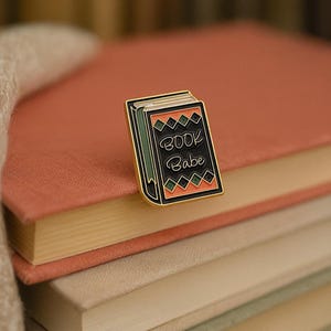 Book Babe Enamel Pin: Gold-Plated Reader Lapel Pin