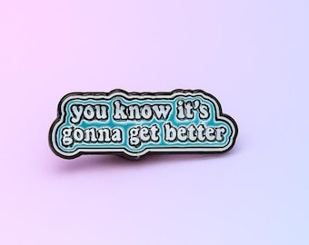 Get Better Enamel Pin: Affirmation Lapel Pin for Mental Health