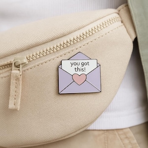 You Got This Enamel Pin – Positive Affirmation Gift | Encouragement Envelope Pin | Uplifting Lapel Pin for Mental Health & Motivation