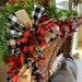 Christmas Garland | Farmhouse Christmas Decor | Red, Black, and White Buffalo Plaid | Burlap Rag Tie | Tree Decoration | Mantel Fireplace 