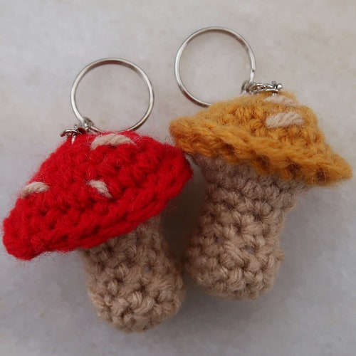 Cottagecore Mushroom Keychain Cute Keychain Aesthetic Etsy