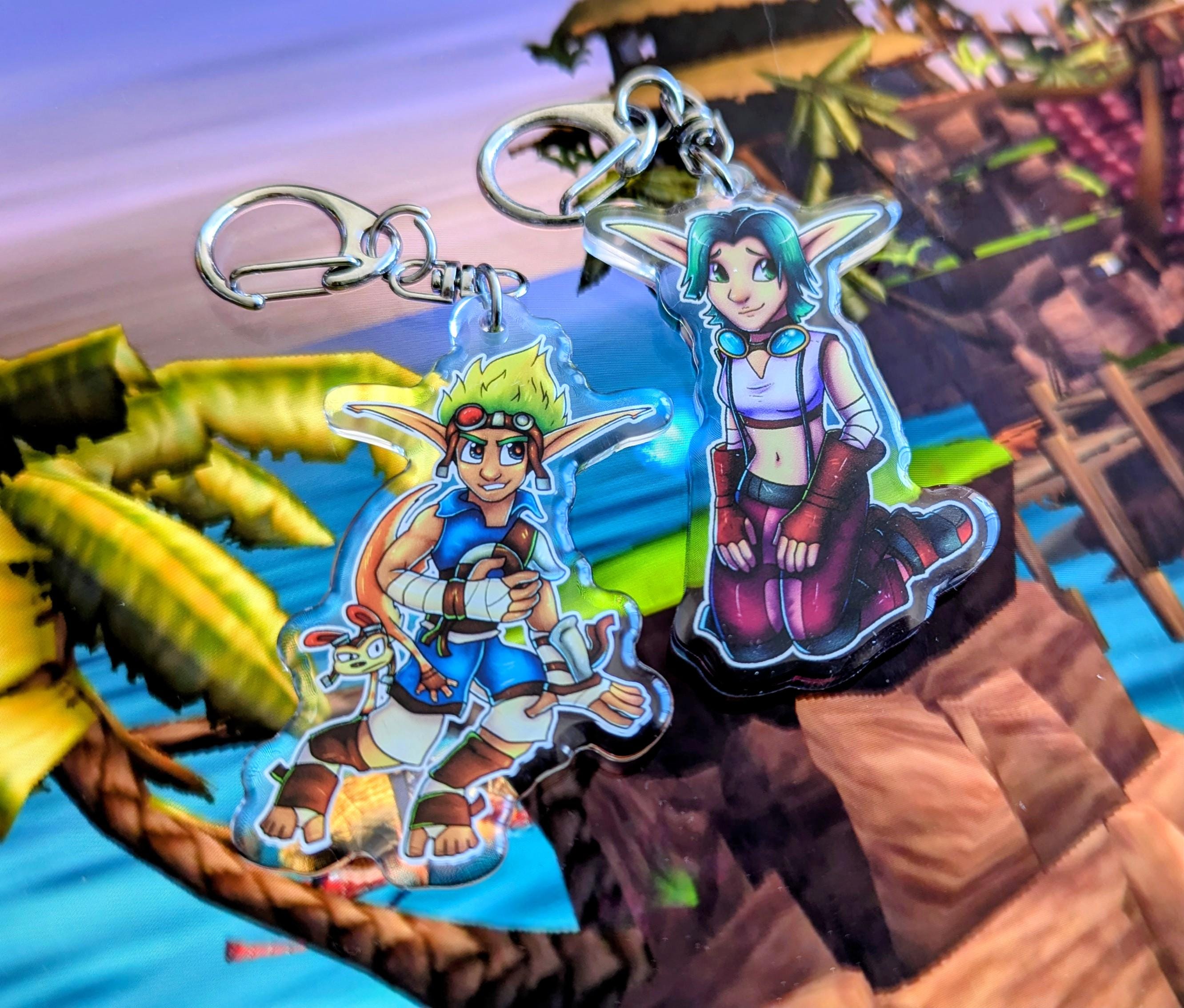 Jak & Daxter + Keira [ Acrylic Keychains ] - Etsy