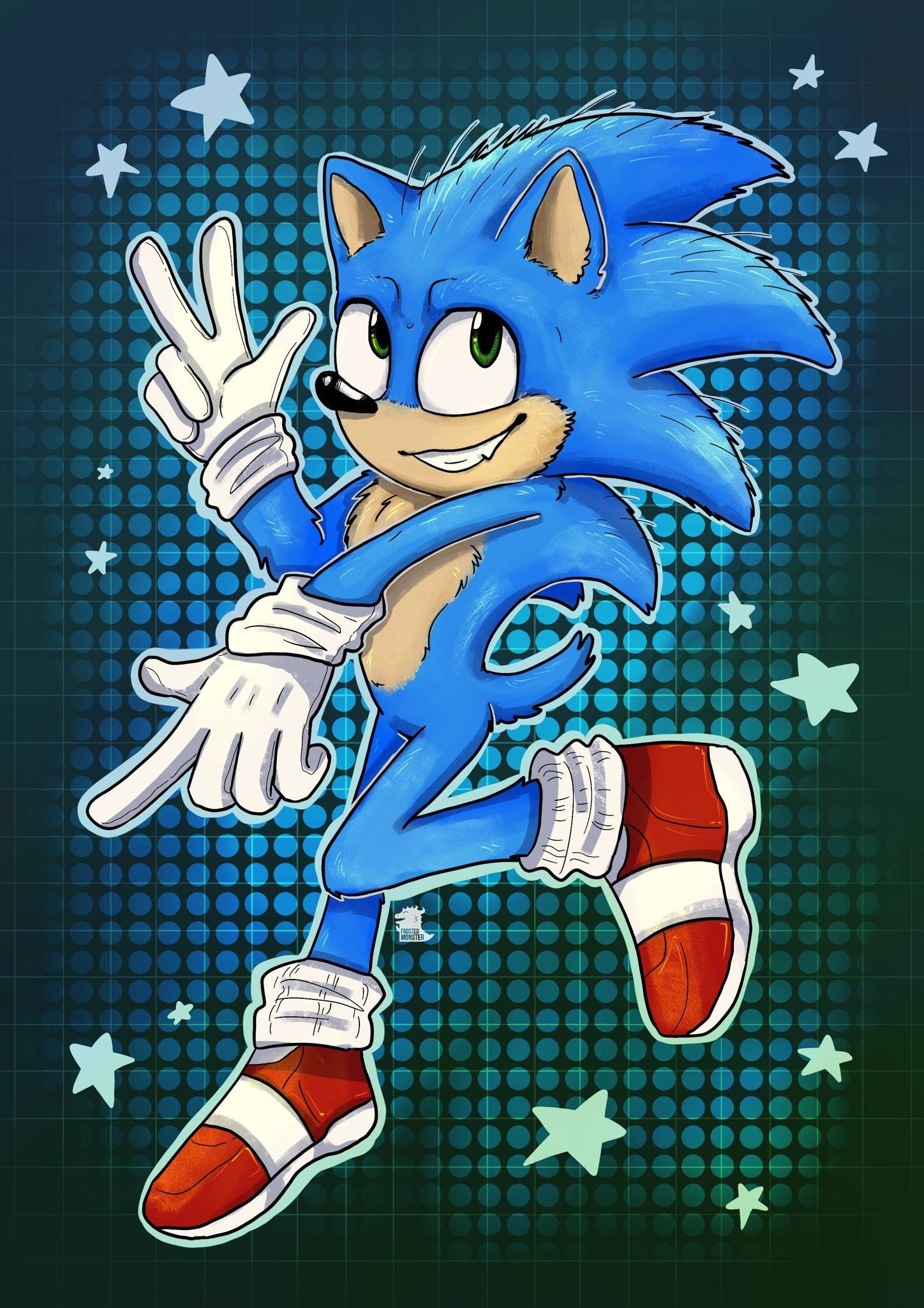 Sonic & Shadow A4 Print -  Denmark