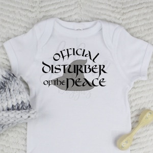 Official Disturber of the Peace baby bodysuit