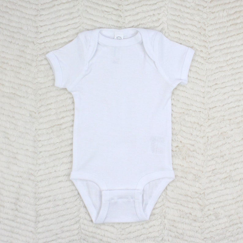 Blank Plain White Newborn Infant Baby Toddler Bodysuit for DIY Crafts Crafting soft 100/% cotton