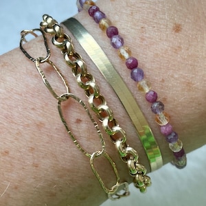 Ruby, amethyst, citrine and rose gold bracelet!