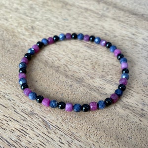 Sapphire, ruby and onyx bracelet!