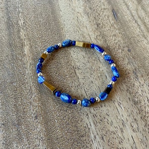 Gold, Lapis Lazuli and Tiger’s Eye bracelet!
