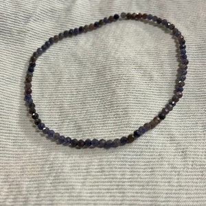 Natural blue sapphire bracelet! 2mm and micro-faceted!